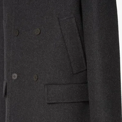 Fendi Felt Wool Coat Coats And Trench Coats Gray In Black