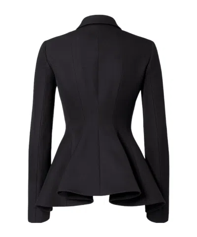 Fendi Fitted Peplum Jacket Tailored Design In Black