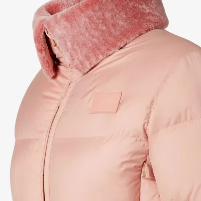 Fendi Women Technical Fabric And Shearling Down Jacket In Multi