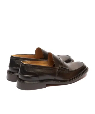 Tricker's James Leather Penny Loafers In Black