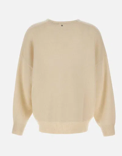 Hugo Boss Soft Alpaca Blend V-neck Sweater In Neutral