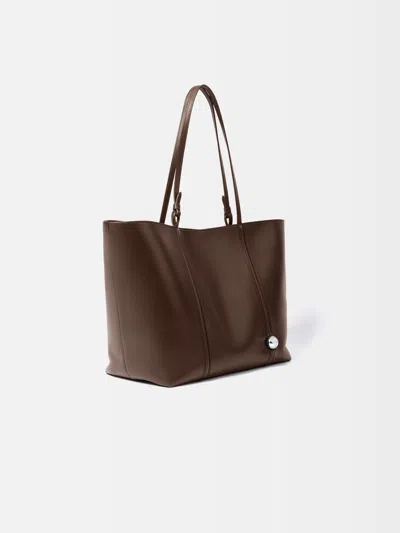 Jacquemus Double Handle Shoulder Bag In Brown