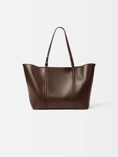 Jacquemus Double Handle Shoulder Bag In Brown