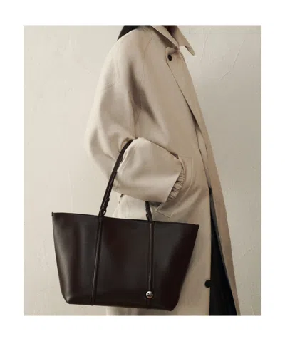 Jacquemus Double Handle Shoulder Bag In Brown
