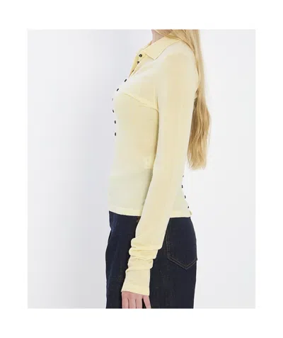 Jacquemus Merino Wool Polo Sweater Merino ml In Yellow