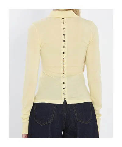 Jacquemus Merino Wool Polo Sweater Merino ml In Yellow