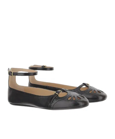 Chloé Black Misty Ballerinas In Black