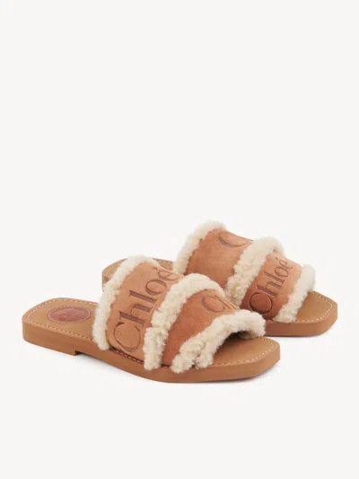 Chloé Chloe' Women Woody Sandals In Neutral