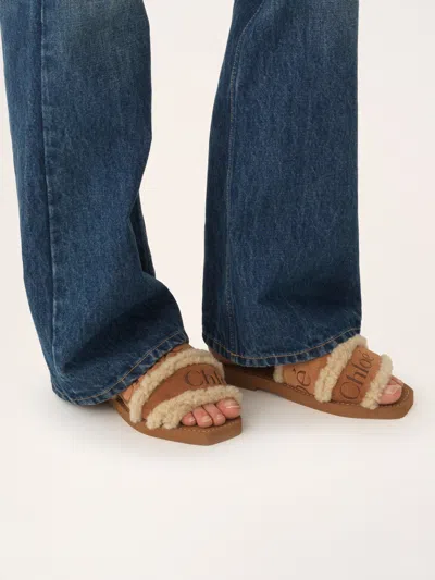 Chloé Chloe' Women Woody Sandals In Neutral