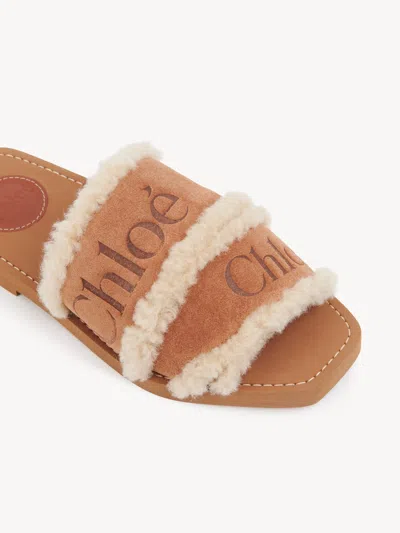 Chloé Chloe' Women Woody Sandals In Neutral