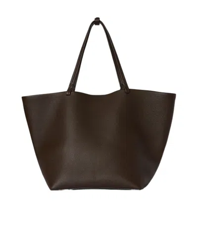 The Row Xl Park Tote Bag In Leather In Brown