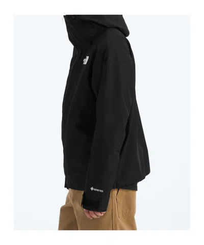 The North Face Embroidered-logo Hooded Jacket In Black