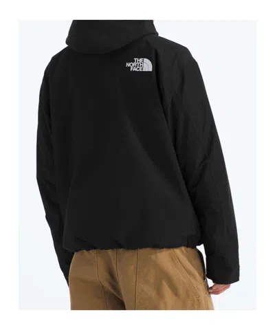 The North Face Embroidered-logo Hooded Jacket In Black