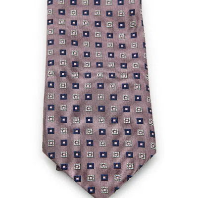 Zegna Geometric Pattern Ties Standard Width Design In Brown