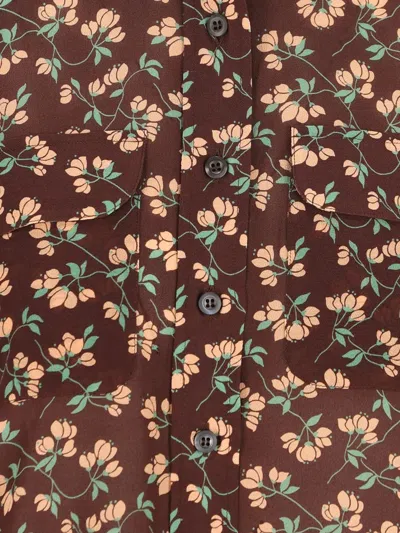 Prada Short Sleeve Shirt In Brown