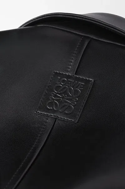 Loewe Belted Leather Jacket In Black