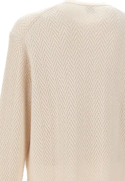 Hugo Boss Hitalo Textured Crewneck Sweater In Multi