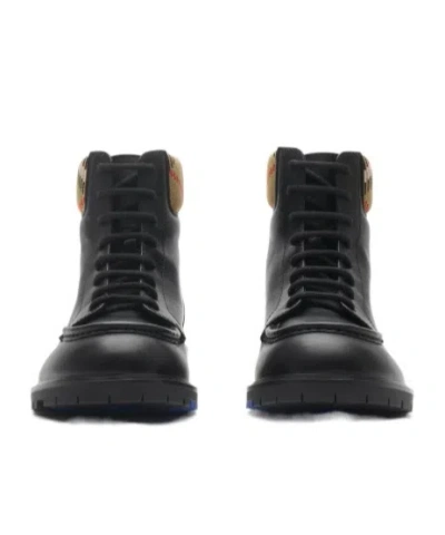 Burberry Brown Leather Amphibian Rogue In Animal Print