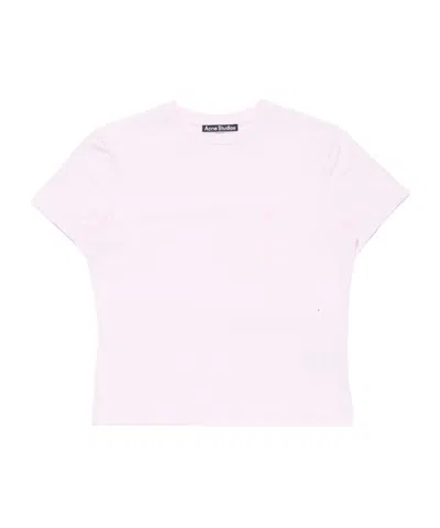 Acne Studios Logo-patch Short-sleeve T-shirt In Pink