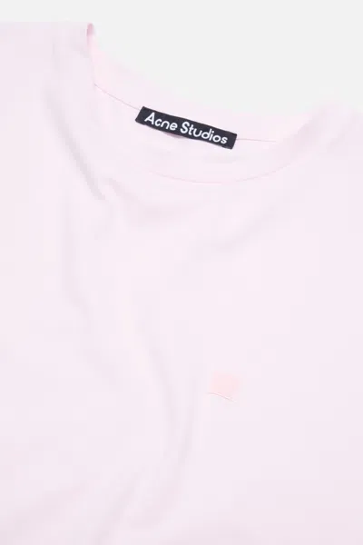Acne Studios Logo-patch Short-sleeve T-shirt In Pink