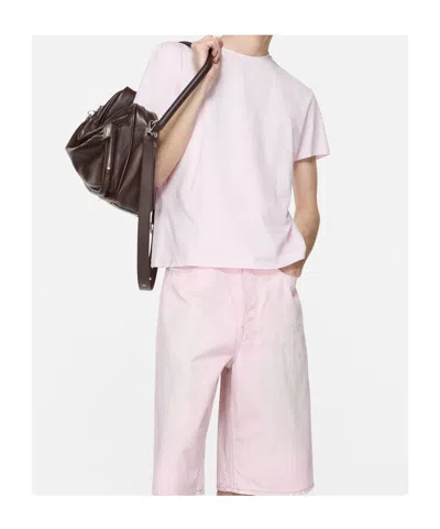 Acne Studios Logo-patch Short-sleeve T-shirt In Pink