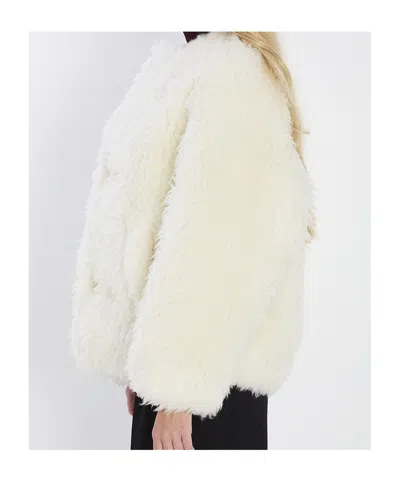 Celine Craie White Wool Coat In White