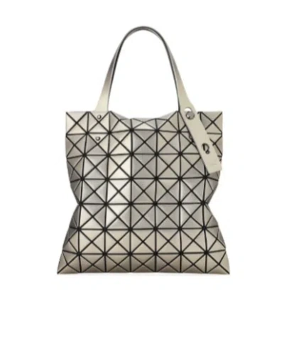 Issey Miyake Double Handle Handbag In Gray
