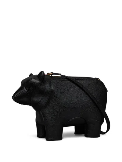 Thom Browne Bear-motif Shoulder Bag In Black