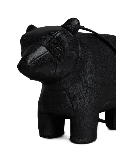 Thom Browne Bear-motif Shoulder Bag In Black