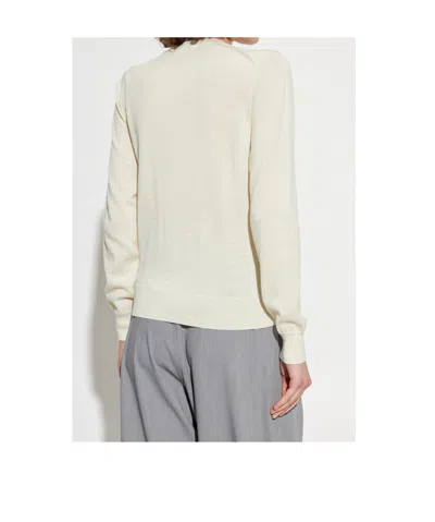 Comme Des Garçons Ruffle-detail Cardigan In White