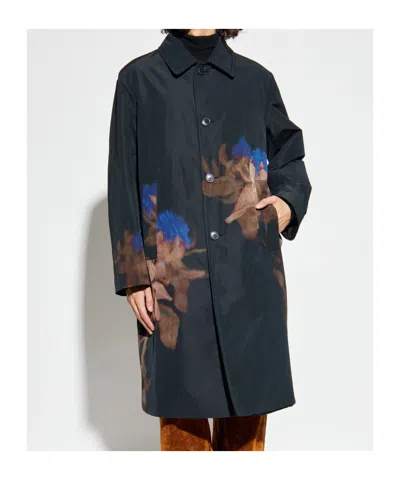 Dries Van Noten Men Rankle Printed Tailored Coat In Black