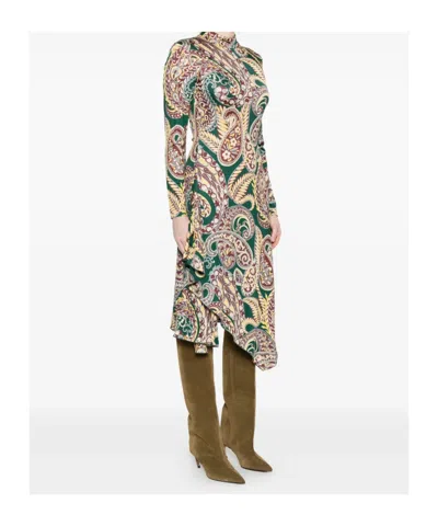Etro Paisley Print Dress In Multi