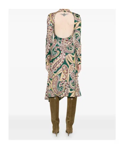 Etro Paisley Print Dress In Multi