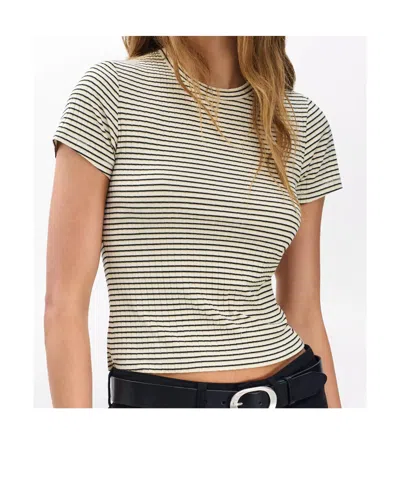 Rag & Bone Luca Striped Tee In Neutral