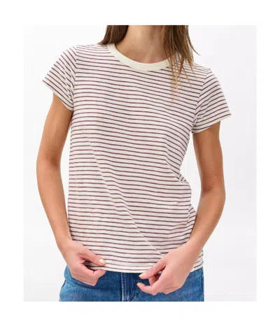 Rag & Bone The Slub Stripe T-shirt In Multi