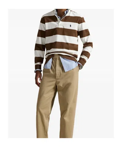 Polo Ralph Lauren Structured Fit Rugby Polo With Traditional Collar In White