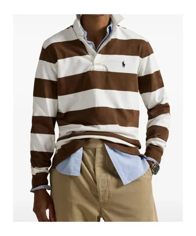 Polo Ralph Lauren Structured Fit Rugby Polo With Traditional Collar In White