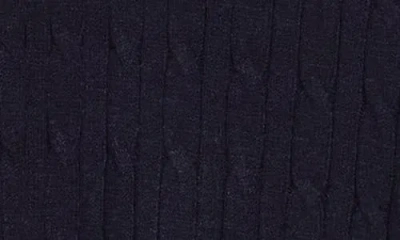 Rdi Cable Knit Crop Polo Sweater In Black