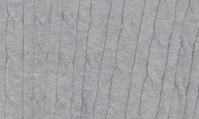 Rdi Cable Knit Crop Polo Sweater In Gray