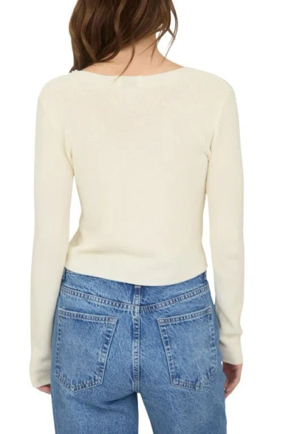 Blu Pepper Tie Bow Crop Cardigan In Neutral