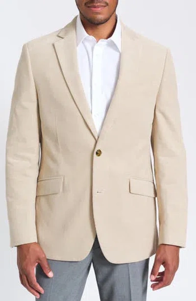Savile Row Co Tan Waffle Corduroy Blazer In Brown