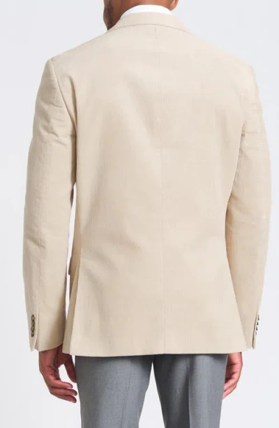 Savile Row Co Tan Waffle Corduroy Blazer In Brown