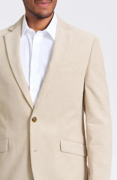 Savile Row Co Tan Waffle Corduroy Blazer In Brown