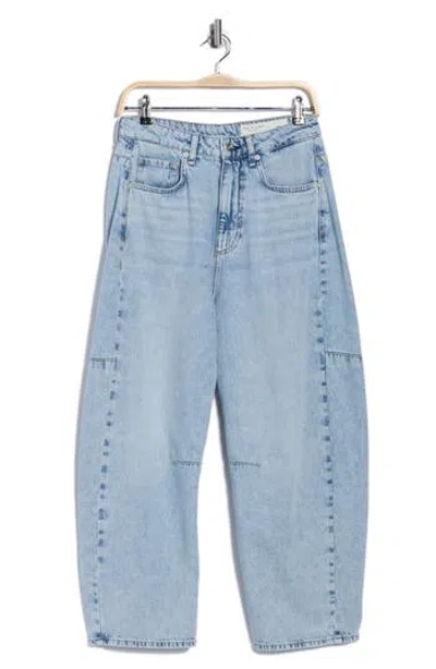Rag & Bone Chase Super High Waist Crop Barrel Jeans In Blue