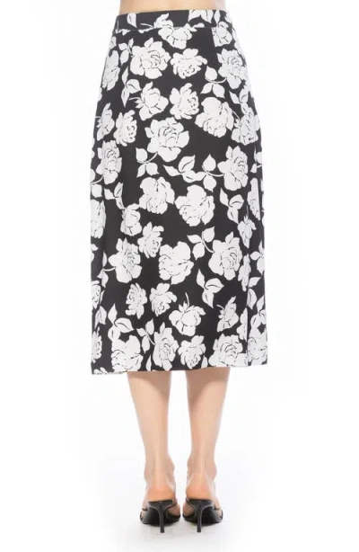 Alexia Admor Zephyr Button Front Midi Skirt In Multi