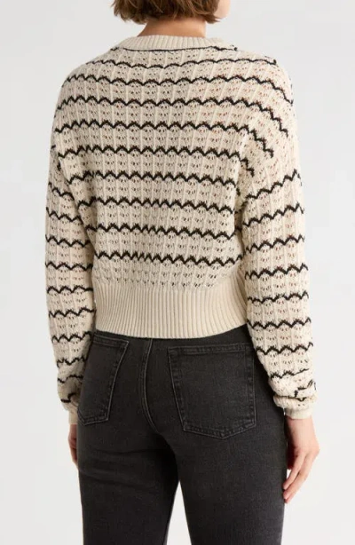 Rd Style Stripe Open Stitch Sweater In Multi