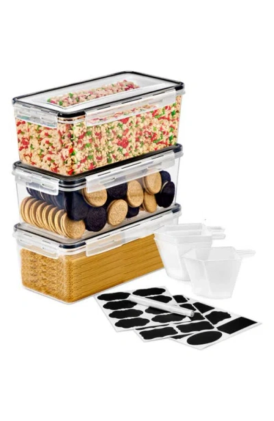 Sorbus 3-pack 13.5 Cup Storage Containers With Lids In Transparent