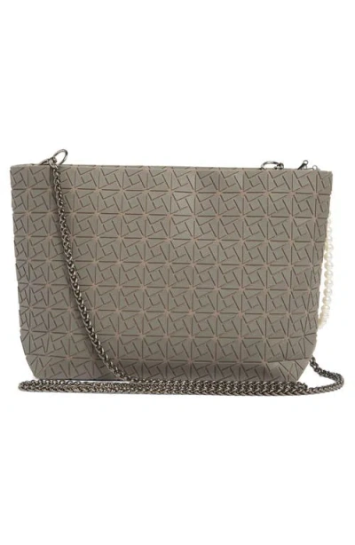 Patrizia Luca Box Pattern Clutch In Gray