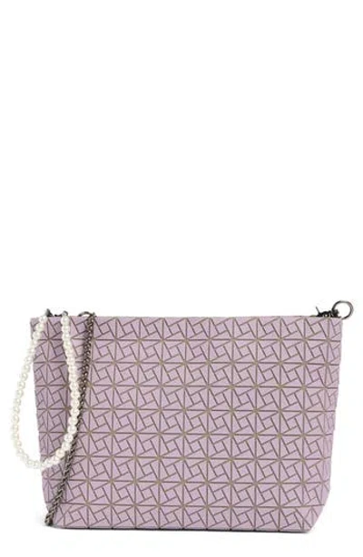 Patrizia Luca Box Pattern Clutch In Purple