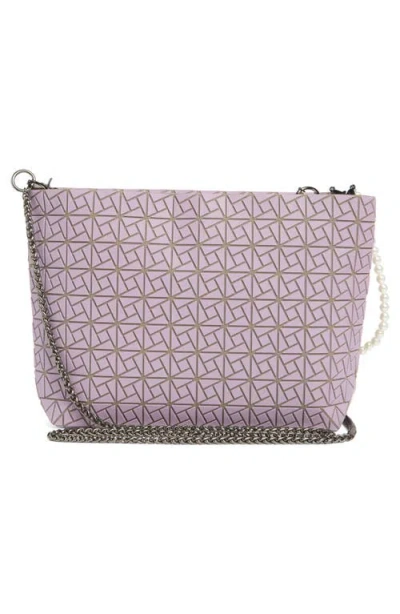 Patrizia Luca Box Pattern Clutch In Purple